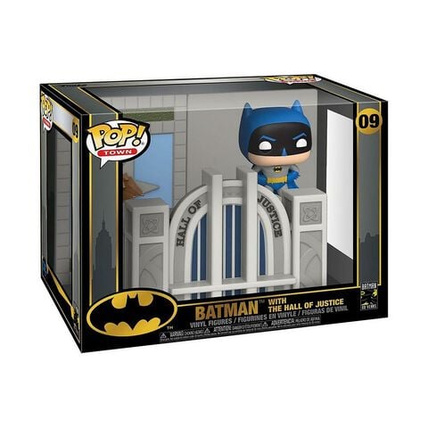 Figurine Funko Pop! - N° 09 - Towns - Batman 80th - Hall Of Justice Avec Batman